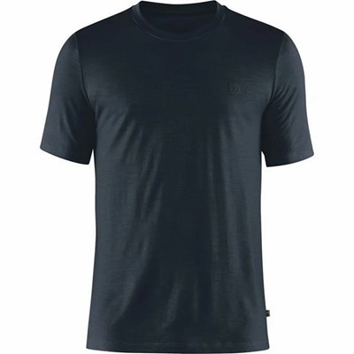 Fjällräven Abisko T-shirt Herr Marinblå | 60392-ENGH