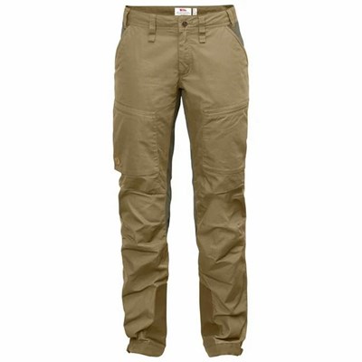 Fjällräven Abisko Vandringsbyxor Dam Khaki | 85632-BRTS