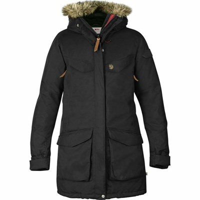 Fjällräven Nuuk Parkas Dam Svarta | 52879-IORG