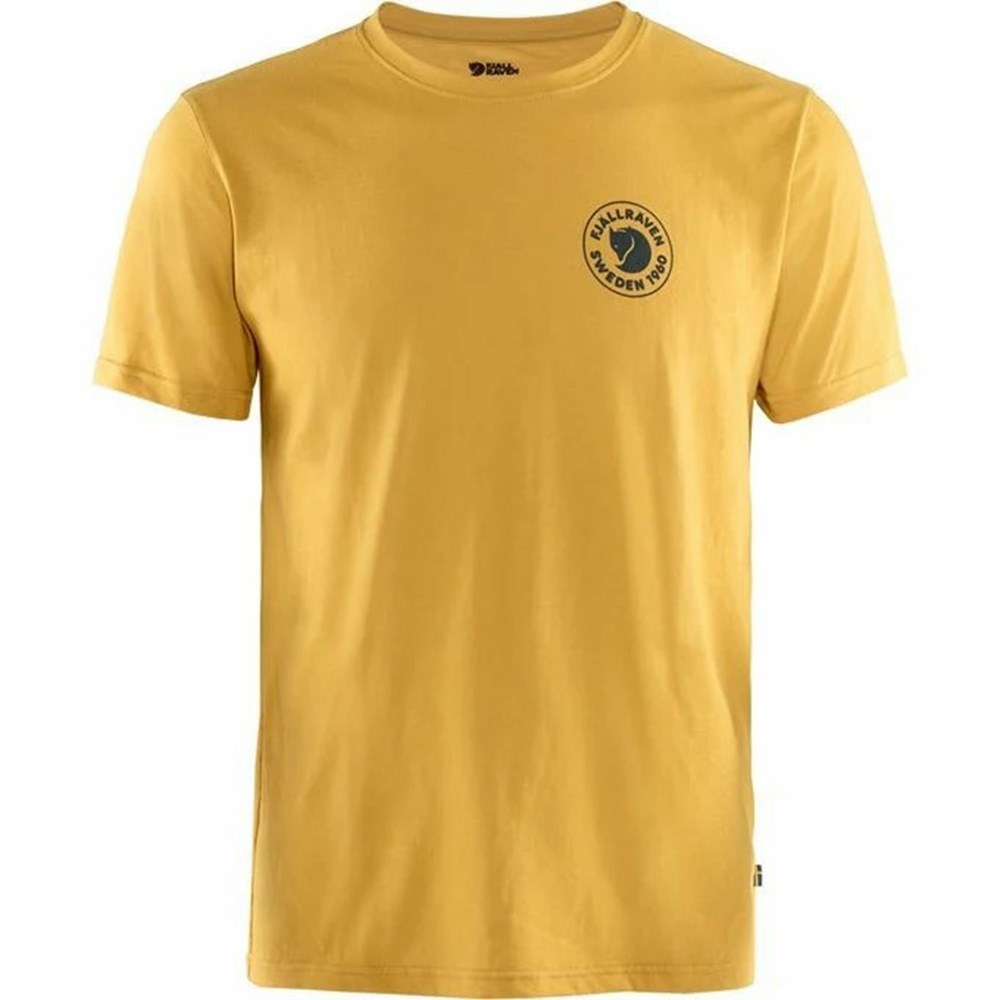 Fjällräven 1960 Logo T-shirt Herr Gula | 34561-FCKZ