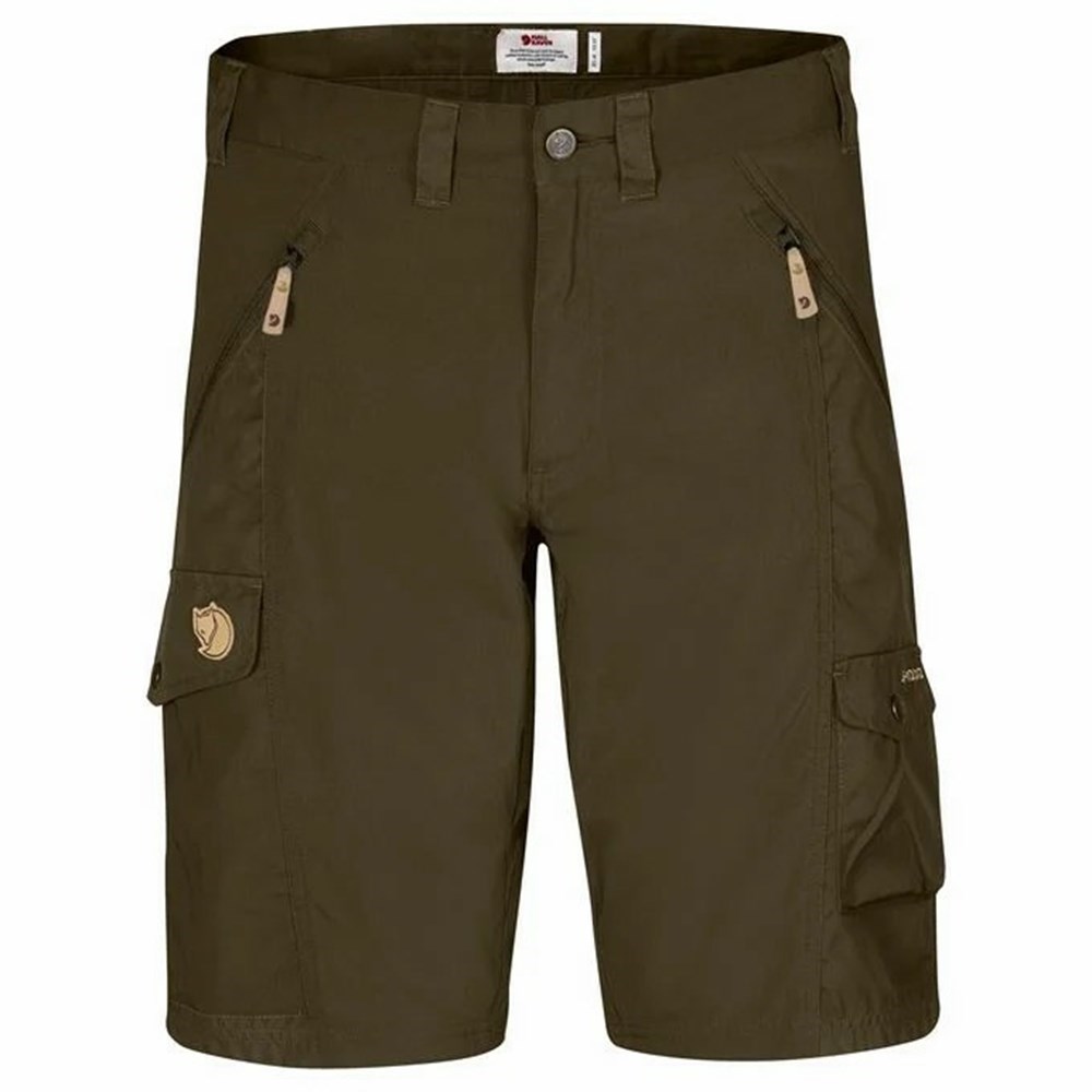 Fjällräven Abisko Shorts Herr Mörkolivgröna | 58174-YFEM