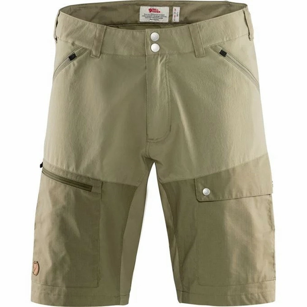 Fjällräven Abisko Shorts Herr Mörkolivgröna | 60372-DGAI