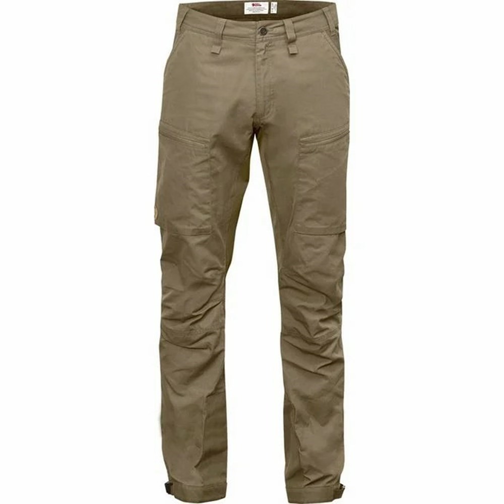 Fjällräven Abisko Vandringsbyxor Herr Khaki | 42916-MSEP