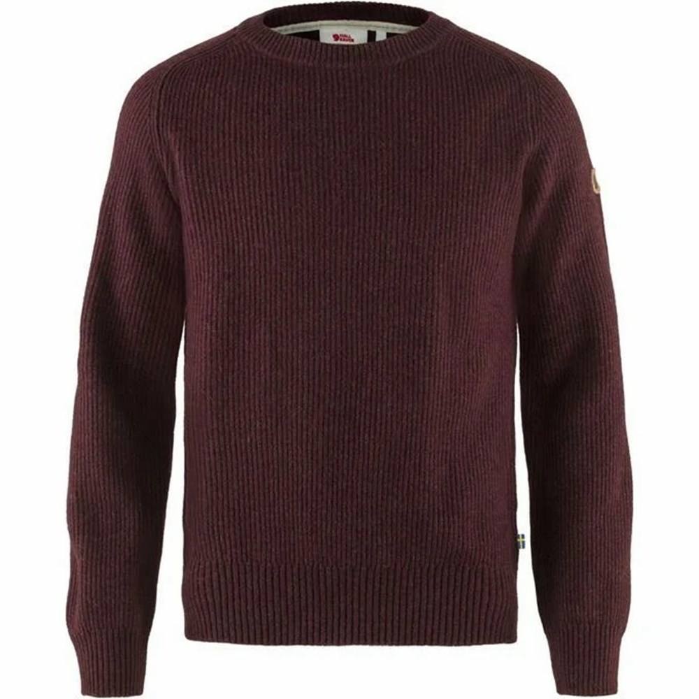 Fjällräven Greenland Sweater Herr Röda | 73409-CFZL