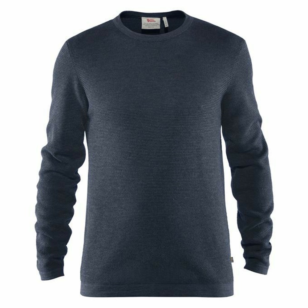 Fjällräven High Coast Sweater Herr Blå | 80754-VUCJ