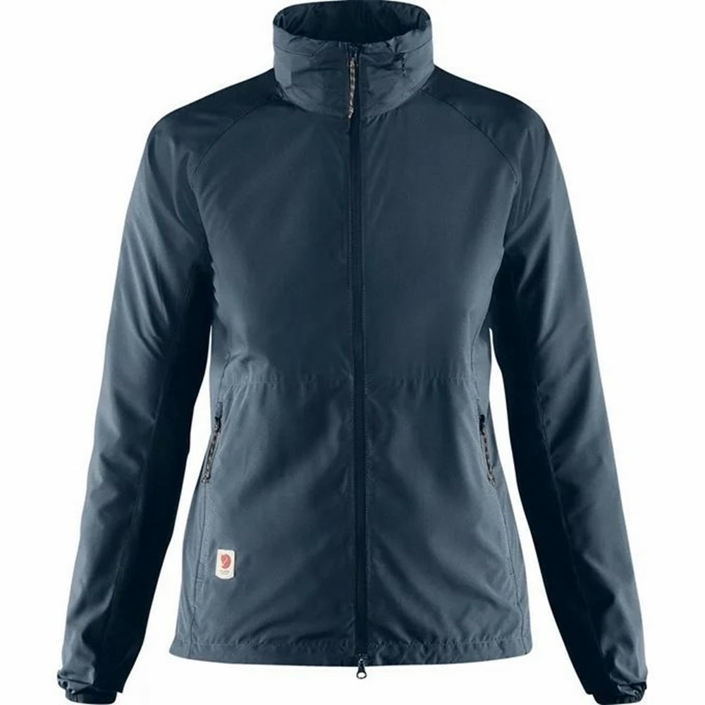 Fjällräven High Coast Vandringsjackor Dam Marinblå | 37164-EAPD