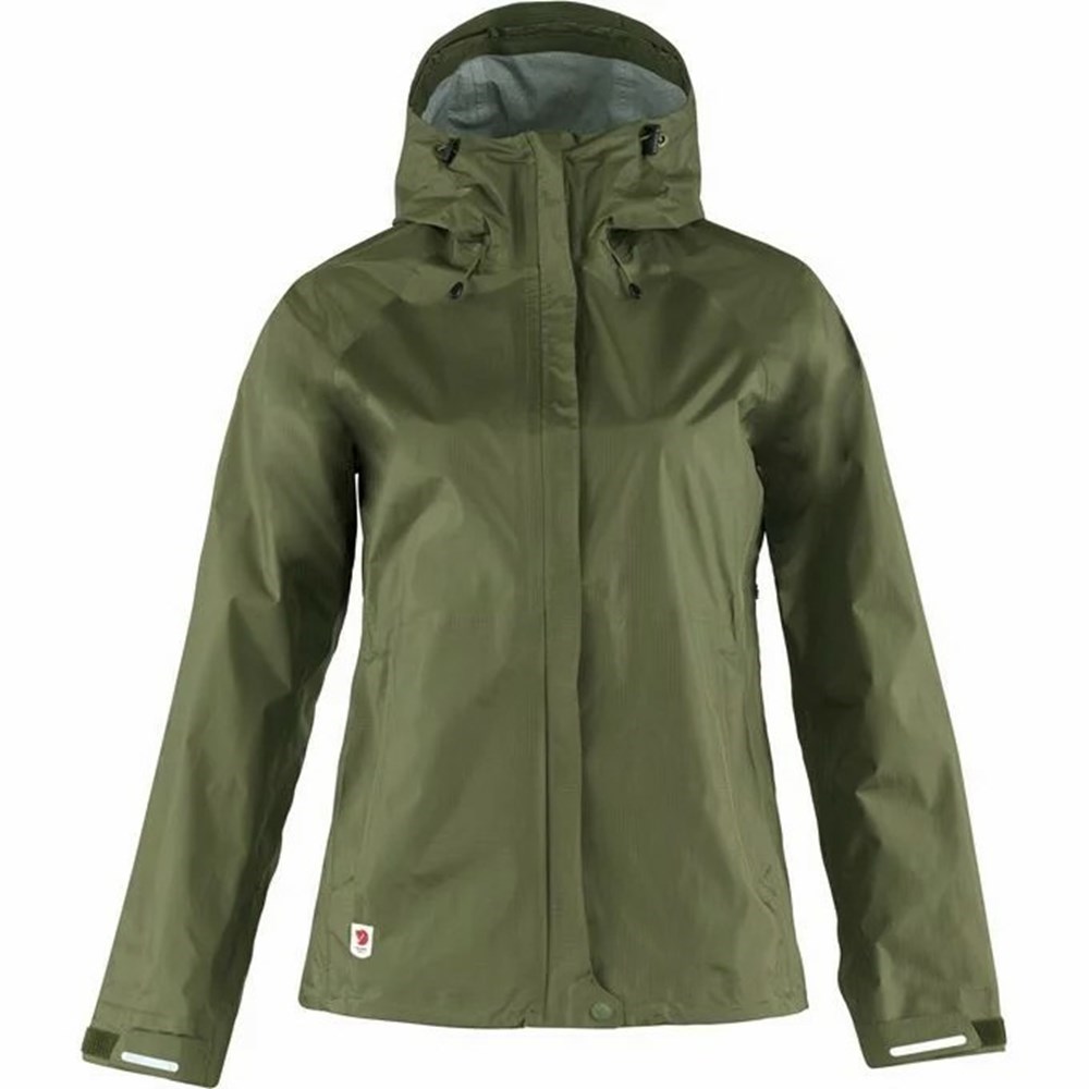 Fjällräven High Coast Vindjacka Dam Gröna | 62043-AFEW