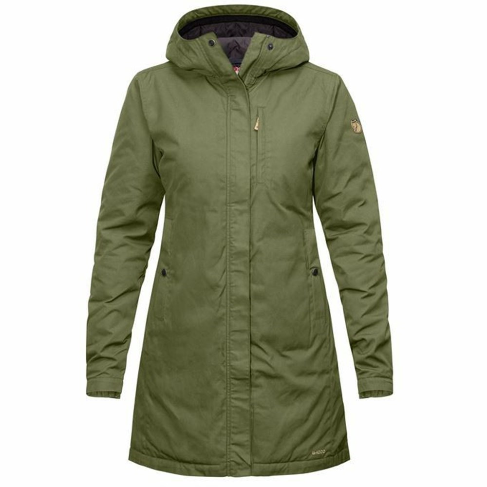 Fjällräven Kiruna Parkas Dam Gröna | 56301-UEQB