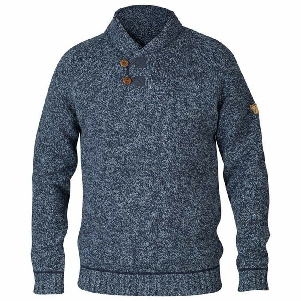 Fjällräven Lada Sweater Herr Marinblå | 39847-BWZM