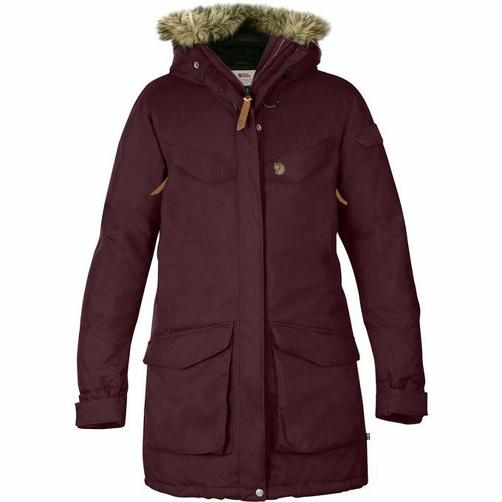 Fjällräven Nuuk Parkas Dam Röda | 26584-LTJR