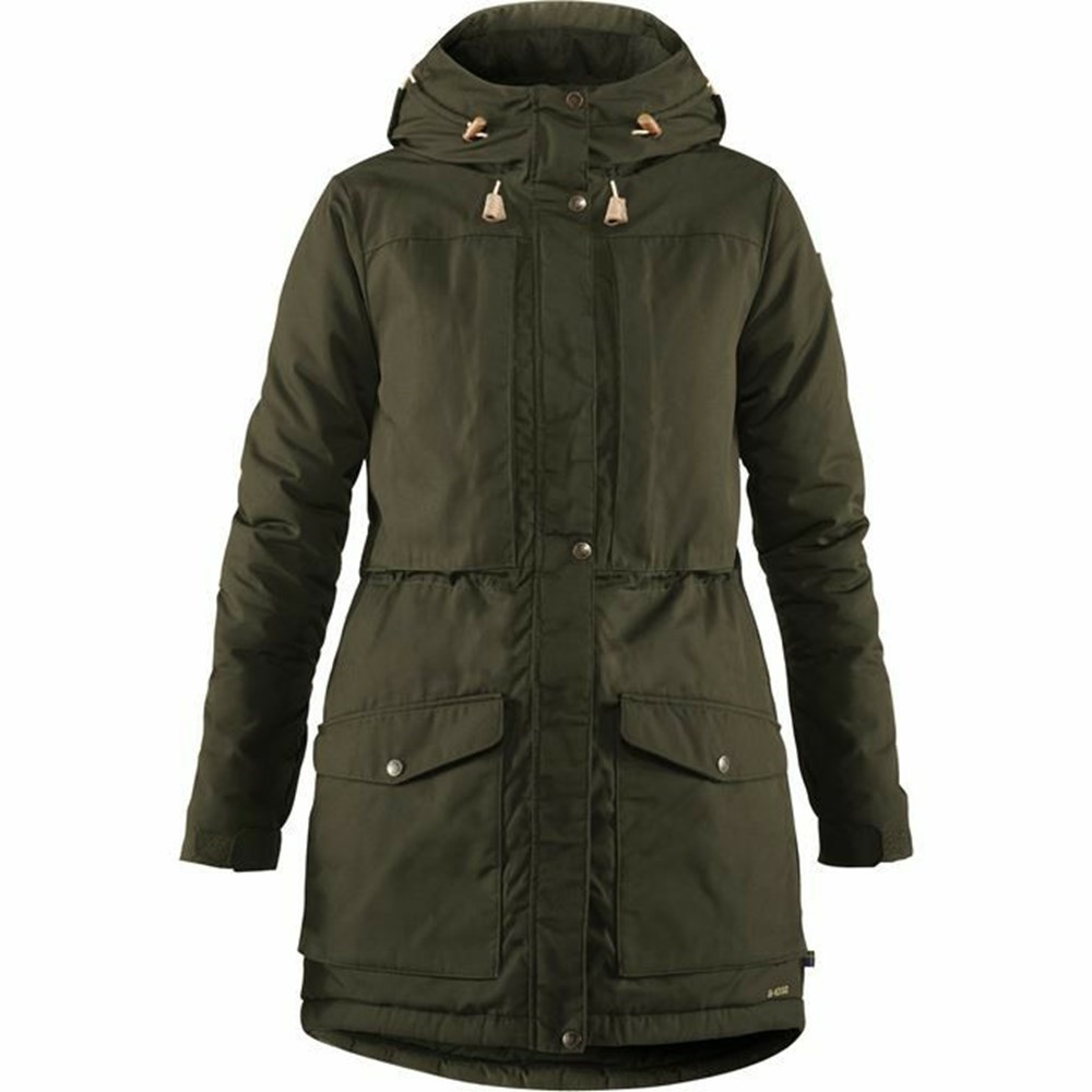 Fjällräven Singi Parkas Dam Gröna | 37189-FYBK