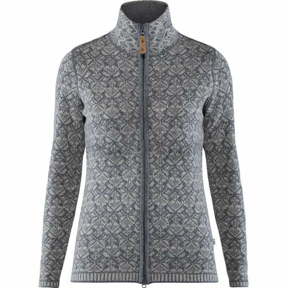 Fjällräven Snow Flake Sweater Dam Grå | 86730-JAZX