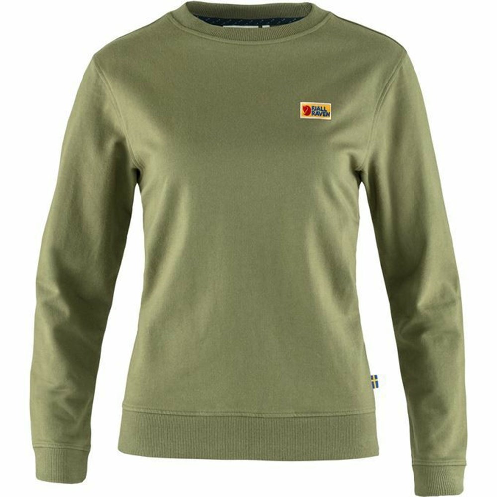 Fjällräven Vardag Sweater Dam Gröna | 74015-WFUI