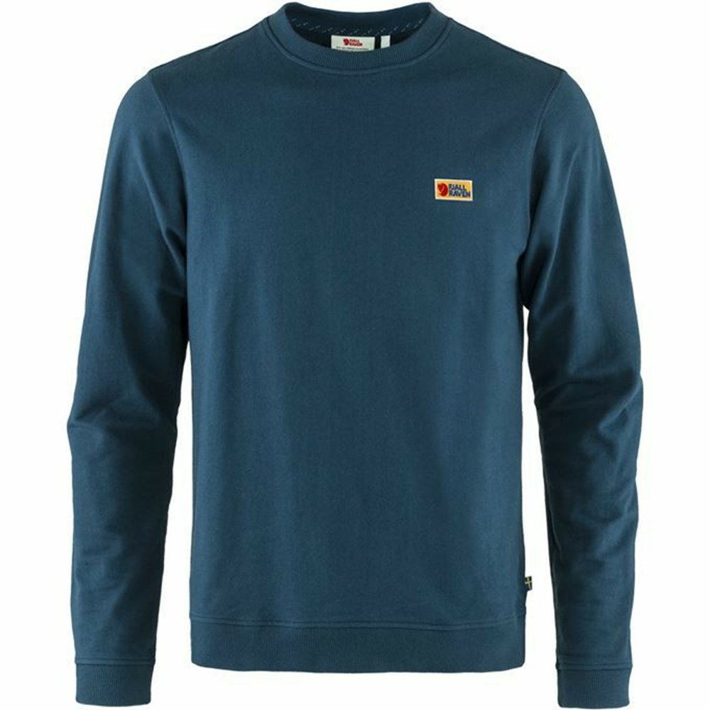 Fjällräven Vardag Sweater Herr Blå | 43690-ELXQ